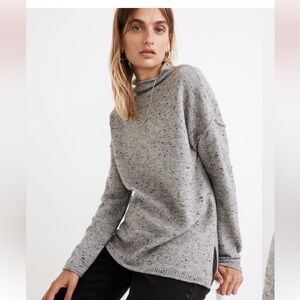 Madewell Donegal Whitworth Mockneck Grey Sweater